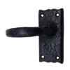 "Jehoiachin" Black Iron Door Handle with Plate 